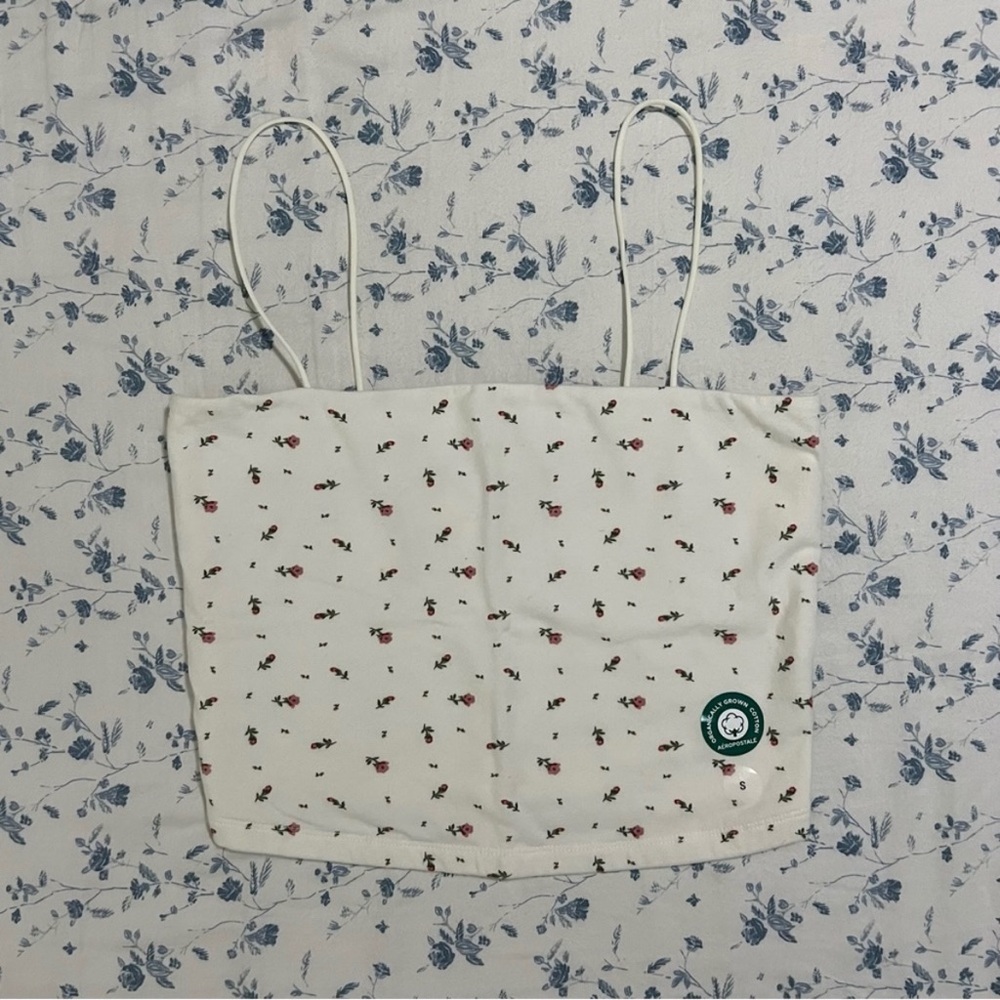floral crop tank top